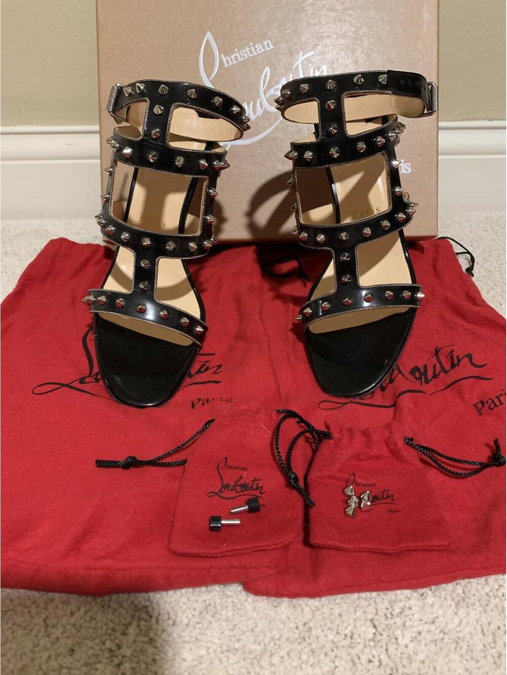 Louboutin SexyStrapi 70 Jazz Sandals 40.5 $1295